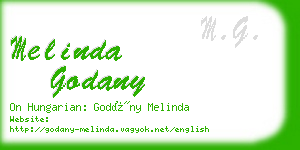 melinda godany business card